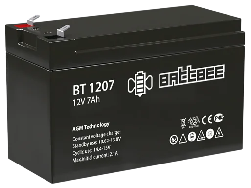 Аккумулятор Battbee BT 1207 AGM (12 В / 7 Ач)