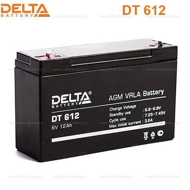 Аккумулятор Delta DT 612 AGM (6 В / 12 Ач)