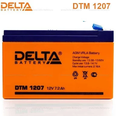 Аккумулятор Delta DTM 1207 AGM (12 В / 7 Ач)