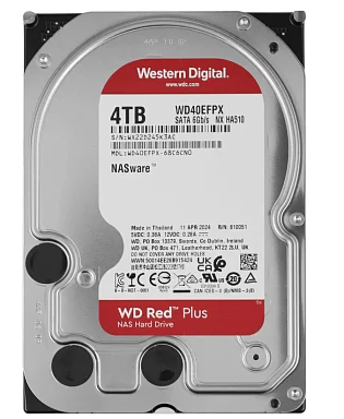 Жесткий диск HDD Western Digital WD40EFPX,  4 ТБ, 256 МБ 5400 об/мин