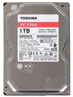 Жесткий диск HDD Toshiba HDWD110UZSVA,  1 ТБ, 64 МБ 7200 об/мин