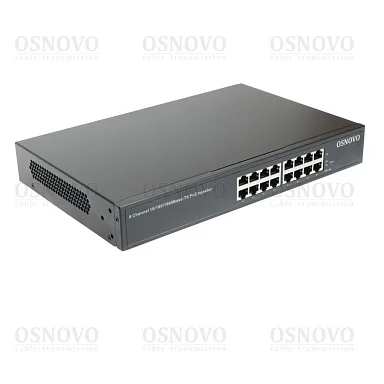 PoE Инжектор OSNOVO Midspan-8/150RG, 8 PoE,  до 30 Вт