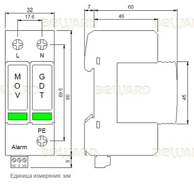Грозозащита Beward TL240L385-1PN