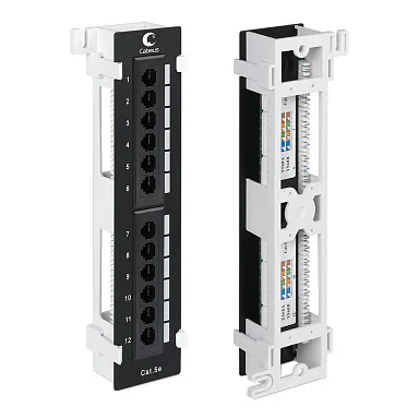 Cabeus PL-12-Cat.5e-WL-Dual IDC (7004c) Патч-панель 19"  на 12 портов