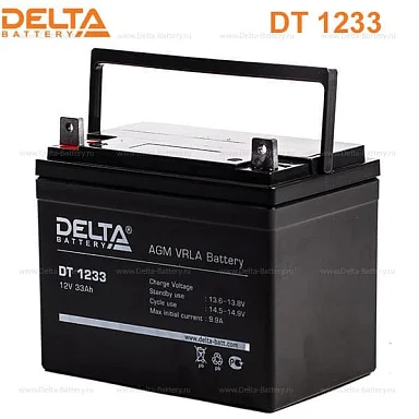 Аккумулятор Delta DT 1233 AGM (12 В / 33 Ач)
