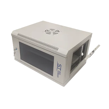 Space Technology ST-NC6U01 (СЕРЫЙ) С ПОЛКОЙ, (версия 2) Настенный 6U телекоммуникационный шкаф 19"