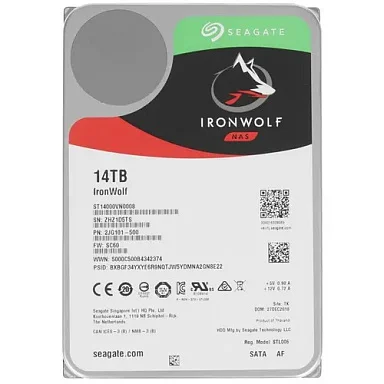 Жесткий диск HDD SEAGATE ST14000VN0008,  14 ТБ, 256 МБ 7200 об/мин
