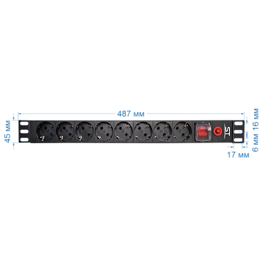 Space Technology ST-PDU-08-S\P  блок розеток  , до