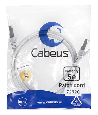 Патч-корд Cabeus PC-FTP-RJ45-Cat.5e-1m (7262c)