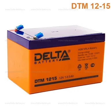 Аккумулятор Delta DTM 1215 AGM (12 В / 14,5 Ач)
