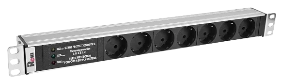 Rem R-10-7S-FI-440-Z Горизонтальный блок розеток 19" , до 10А