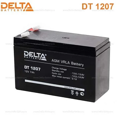 Аккумулятор Delta DT 1207 AGM (12 В / 7 Ач)