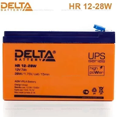 Аккумулятор Delta HR 12-28 W AGM (12 В / 7 Ач)