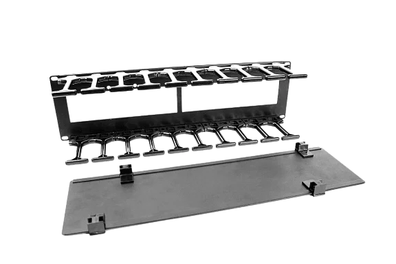ЦМО ГКО-П-2-9005 Горизонтальный 2U кабельный органайзер 19" Черный