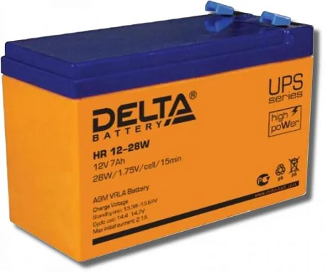 Аккумулятор Delta HR 12-28 W AGM (12 В / 7 Ач)