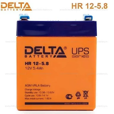 Аккумулятор Delta HR 12-5.8 AGM (12 В / 5,8 Ач)