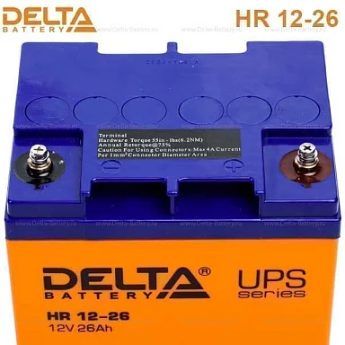 Аккумулятор Delta HR 12-26 AGM (12 В / 26 Ач)