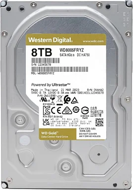 Жесткий диск HDD Western Digital WD8005FRYZ,  8 ТБ, 256 МБ 7200 об/мин