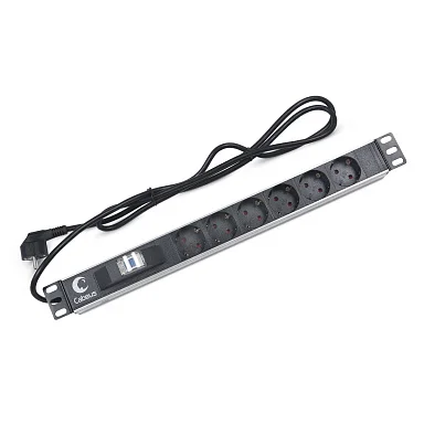 Cabeus PDU-6P-B-2EU (7292c) Горизонтальный блок розеток 19" , до 16А