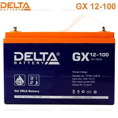 Аккумулятор Delta GX 12-100 GEL (12 В / 100 Ач)