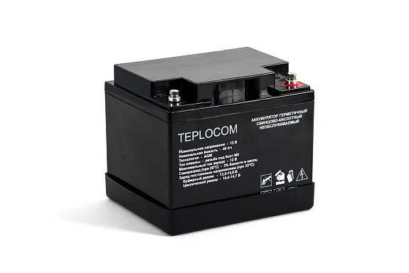 Аккумулятор Бастион АКБ TEPLOCOM 40Ач AGM (12 В / 40 Ач)