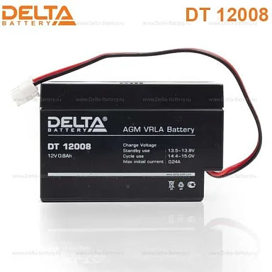 Аккумулятор Delta DT 12008 Т9 AGM (12 В / 1,2 Ач)
