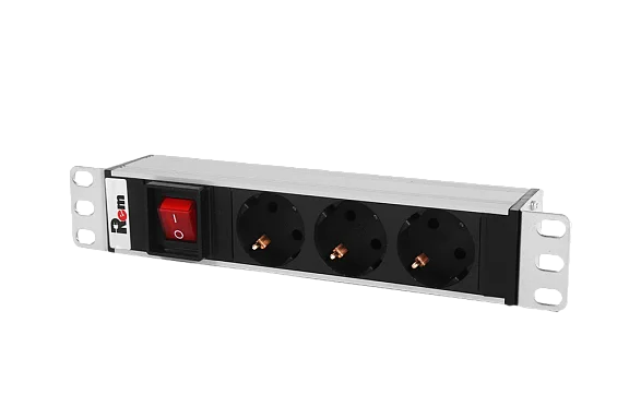 Rem R-10-3S-V-220-Z Горизонтальный блок розеток 10" , до 10А