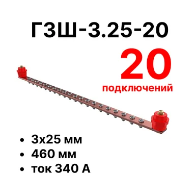 Шина заземления Cabeus CGB-ГЗШ-3.25-20 (11621c)