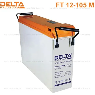 Аккумулятор Delta FT 12-105 M AGM (12 В / 105 Ач)