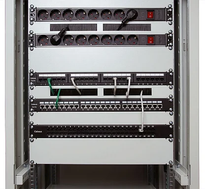 Cabeus SH-J004A-GY (7077c) Горизонтальный 1U кабельный органайзер 19" Серый