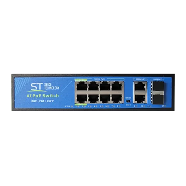 Коммутатор Space Technology ST-S814POE (8G/2G/2S/150W/АB/2BT) PRO