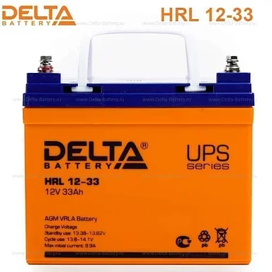 Аккумулятор Delta HRL 12-33 Х AGM (12 В / 33 Ач)