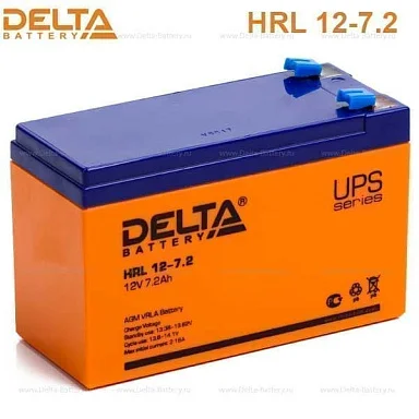 Аккумулятор Delta HRL 12-7,2 Х AGM (12 В / 7,2 Ач)