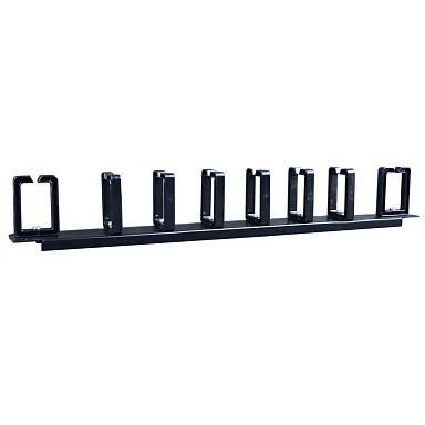 Cabeus JB08-1U-PR-BK (10630c) Горизонтальный 1U кабельный органайзер 19" Черный