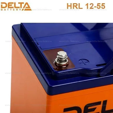 Аккумулятор Delta HRL 12-55 Х AGM (12 В / 55 Ач)