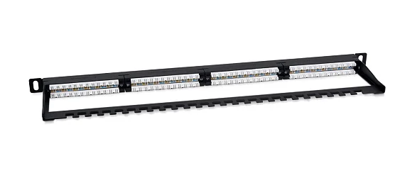 Cabeus PLHD-24-Cat.6-Dual-180-0,5U (9664c) Патч-панель 19"  на 24 порта