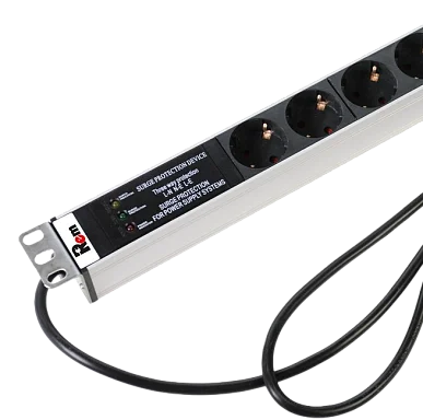 Rem R-16-10S-10C13-FI-1420-3 Вертикальный блок розеток 19" , до 16А