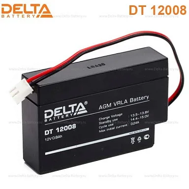 Аккумулятор Delta DT 12008 Т13 AGM (12 В / 1,2 Ач)