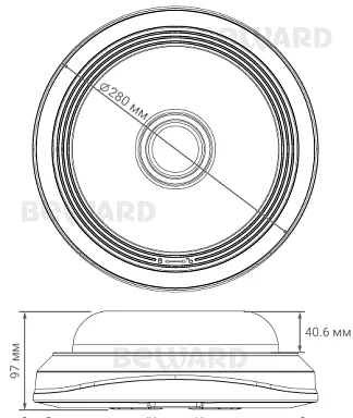 Beward SV3218P4Z IP Видеокамера 5 Мп, объектив 3,2-8,1 мм