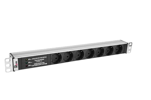 Rem R-10-7S-FI-440-Z Горизонтальный блок розеток 19" , до 10А