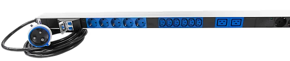 Rem R-32-10S-12C13-4C19-A-I-1420-3-2P Вертикальный блок розеток 19" , до 32А