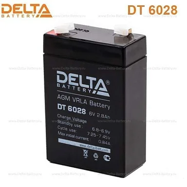 Аккумулятор Delta DT 6028 AGM (6 В / 2,8 Ач)