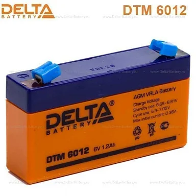 Аккумулятор Delta DTM 6012 AGM (6 В / 0,3 Ач)