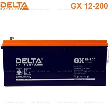Аккумулятор Delta GX 12-200 GEL (12 В / 200 Ач)