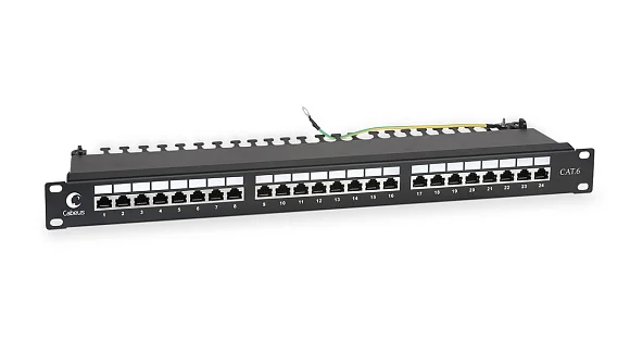 Cabeus PL-24-Cat.6-SH-Dual (7234c) Патч-панель 19"  на 24 порта