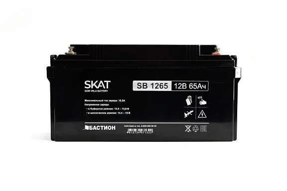 Аккумулятор Бастион SKAT SB 1265 АКБ AGM (12 В / 65 Ач)