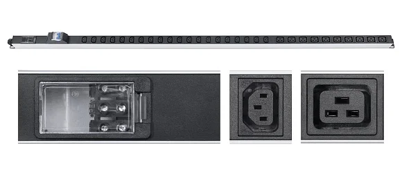 Cabeus PDU-32-10C19-20C13-B-T (9546c) Вертикальный блок розеток 19" , до 32А