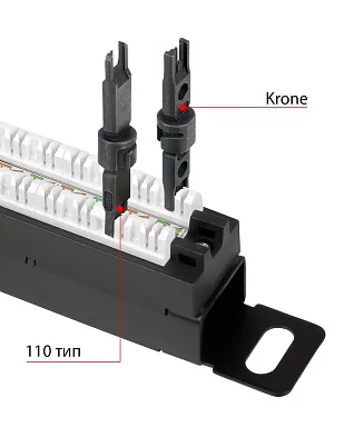 Cabeus PLHD-24-Cat.5e-Dual-180-0,5U (9663c) Патч-панель 19"  на 24 порта