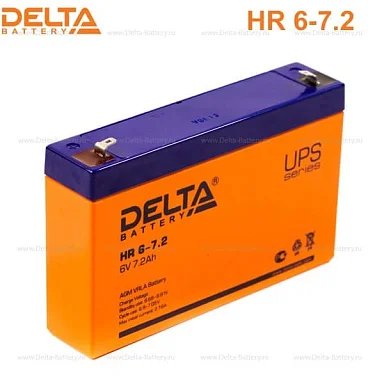 Аккумулятор Delta HR 6-7.2 AGM (6 В / 7,2 Ач)