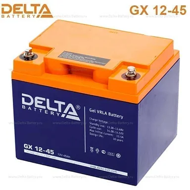 Аккумулятор Delta GX 12-45 GEL (12 В / 45 Ач)